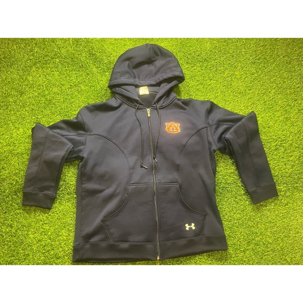 Under Armour Auburn Tigers Full Zip Hoodie Men’s Medium Navy Performance Fleece